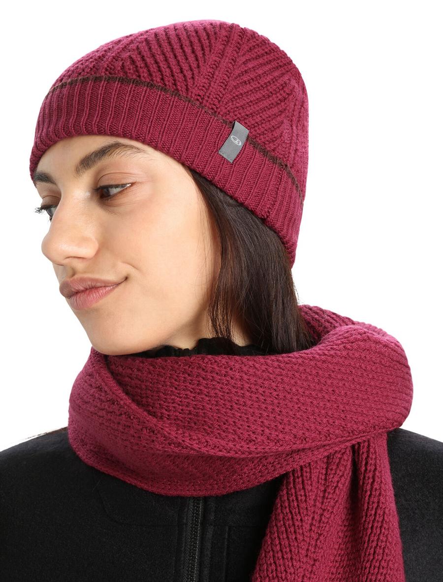 Chapeaux Icebreaker Unisex Merino Waypoint Beanie Femme Rose | FR 1477XYUF